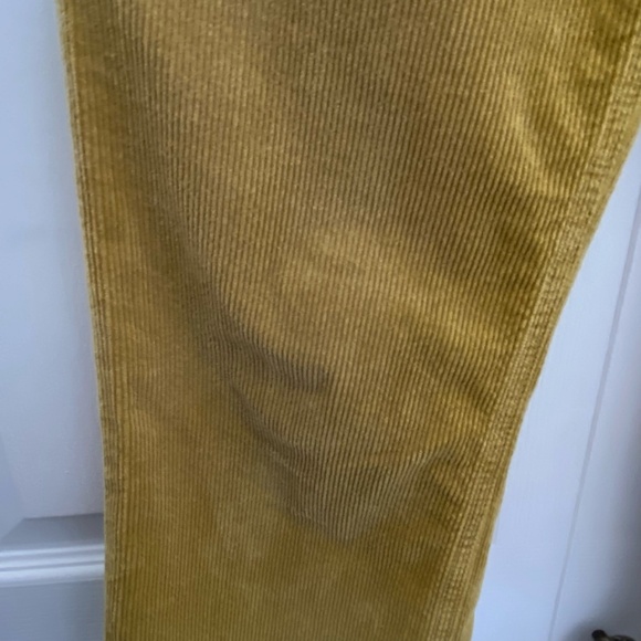 Pilcro Anthropologie Mustard Yellow Corduroy Straight Crop Pants- Sz-28 - Picture 8 of 15